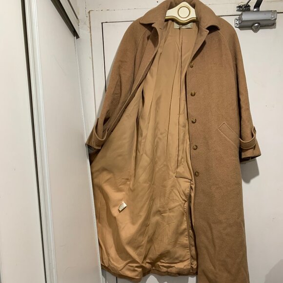 VINTAGE JAEGER WOOL & CAMELHAIR TRENCH COATS SIZE S - Picture 7 of 13